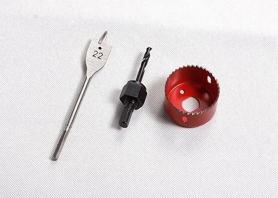 O grande diâmetro 2-1/8” 54mm furo de 7/8" de 22mm considerou para furar dentro o corte da madeira/plástico