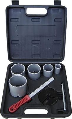 55mm que furo de broca considerou furos do corte na telha/cerâmico, furo do carboneto de tungstênio viu o jogo