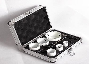 O mandril 9PC cortou profundamente 1-3/4” 44mm que o furo considerou o metal, furo do grande diâmetro viu o grupo