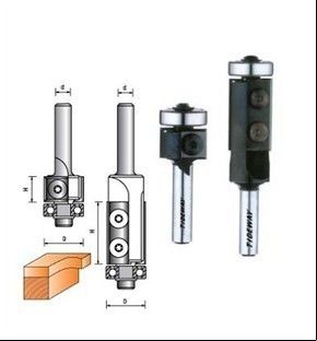 CNC Router Bits - Flush guarnição com facas reversíveis