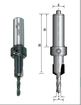 Micro durável personalizada - bits de escareamento TCT de carboneto de grãos
